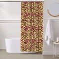 thumbnail image 6 of Shower Curtain, fashion butterfly yellow leopard Waterproof Fabric Plastic Shower Curtain, Drying Fast Bathroom Curtain with 9 Buttonholes, Ruffle Shower Curtain 60x72in, 6 of 8