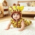 thumbnail image 2 of REDARER Kids Giraffe Animal Cosplay Sleeveless Hooded Romper with Matching Leg Warmers Themed Party Dress Up Outfit,12M, 2 of 8