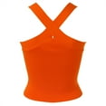 thumbnail image 2 of Vedolay Casual Tops For Women Womens Tank Tops U Neck Dolphin Hem Casual Flowy Summer Sleeveless Tunic Tshirts,Orange L, 2 of 4