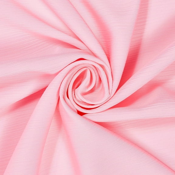 Crinkle Polyester Fabric 60" Wide Many Colors Draping & Apparel - Pink