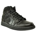 thumbnail image 2 of Air Jordan 1 Mid Men's Shoes Black/Black/Black 554724-030 (9 D(M) US), 2 of 6