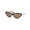 Tortoise Brown, variant on Womens Mod Shield Cat Eye Plastic Sunglasses All Black