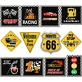 thumbnail image 1 of 12 Pieces Race Car Party Decorations Funny Race Car Signs Racing Party Signs Cutouts Let's Go Racing Party Supplies for Race Fans Birthday Party, 1 of 7
