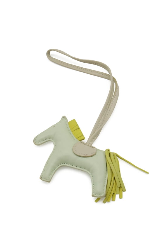 Pre-Owned HERMES Rodeo Charm PM Accessory Bag Ornament Horse Motif Agneau Milo Leather Vert...