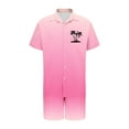 thumbnail image 3 of YLSDY Mens Short Sets 2 Piece Beach Outfits Short Sleeve Graphic Tee Shirt Hawaiian Printed Drawstring Shorts Cotton Set Pink M, 3 of 5