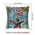 thumbnail image 4 of nygtbtfer  Welcome Christmas Throw Pillow Cover Vintage Anchor Holly Plant with Striped Background Pillow Case  Winter Holiday Farmhouse Cushion Cover for Home Couch Bed, Set of 2 White, 4 of 7