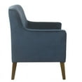 thumbnail image 3 of HomePop Chaise d'Appoint Moderne en Bois et Velours Bleu, 3 of 9