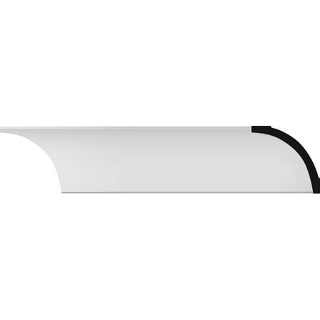 8 1/2"H x 8 1/2"P x 12"F x 94 1/2"L Medway Traditional Smooth Crown Moulding