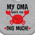 thumbnail image 4 of Inktastic Oma Loves Me Grandson Boys or Girls Baby Bib, 4 of 4