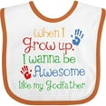 thumbnail image 3 of Inktastic Awesome Like My Godfather Boys Baby Bib, 3 of 4