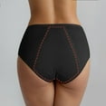 thumbnail image 5 of 3 Packs Womens Period Underwear Menstrual Postpartum Easy Clean Teens Briefs Panties for Women S Black, 5 of 7