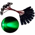 thumbnail image 2 of 10 Pack Green LED Effects Light operates from 9V Battery, Narrow spot Lights for Prop Scenery Theatrical Costumes Hand Props with 9 Volt Battery Clips, 2 of 4