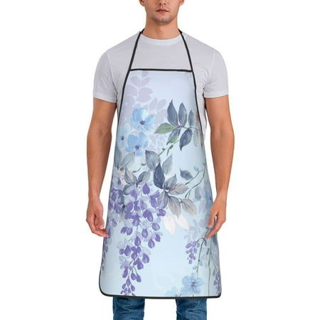 

Matuu Bird Butterfly Stripe for Cooking Apron for Men and Women Adjustable Strap and Waist Ties for Baking Cooking Gardening