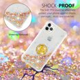 thumbnail image 3 of Funda para iPhone 11 PRO MAX con Brillo Líquido Flotante, Purpurina, Parachoques y Anillo Giratorio Soporte, 3 of 5