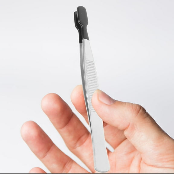 LEORX 1Set Nose Hair Tweezers Stainless Steel Silver Damage Prevention Jewelry Tools