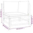 thumbnail image 4 of vidaXL 2 Piece Garden Lounge Set with Green Cushions Bamboo, 4 of 5