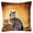 Egyptian Cats, variant on STPgoods Santa Claus and Bullfinches Tapestry Throw Pillow with Insert 18x18" (45x45 cm) Christmas Decor Couch and Sofa Cushion for Living Room Bedroom Square Pillowcase