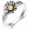 04-Daisy, variant on Vintage Birthday Flower Rings for Women 925 Sterling Silver Birth Flower Jewelry Gifts for Mom Wife