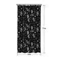 thumbnail image 5 of Black White Gothic Hand Snake Bat Pattern Shower Curtain 36"x72" ,Bathroom Decorative Shower Curtains Set with 12 Hooks,Modern Waterproof Washable Shower Curtain, 5 of 6
