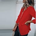 thumbnail image 5 of BRDFRL Women's Lined Blazers Business Casual Long Sleeve Blazer Open Front Lightweight Suit Jacket for Work Red XL, 5 of 7