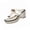 Summer Sandals # White, variant on Xdegoge Wedge Sandals for Women Thong Style with Leopard Pattern Buttons High Thick Sole Woven Sole Summer Shoes Stylish Open Toe Flip Flops for Party Beach Travel