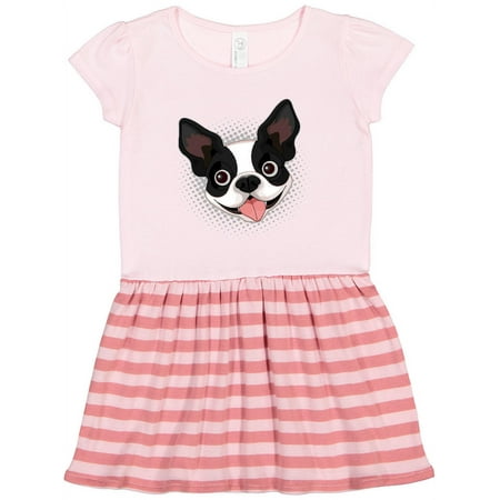 

Inktastic Boston Terrier Dog Gift Gift Toddler Girl Dress