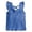 Blue, variant on Djtdsds Toddler Girls Ruffle Tank Top Back Ribbed Sleeveless Shirt Size:2-3 Years