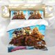 thumbnail image 5 of El Arca de Noé Conjunto de sábanas temático, trío de piezas, cómodo y amigable con la piel, diseño único, regalo de decoración para el hogar para familiares, amigos y fans,140cm *210cm, 5 of 6
