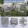 thumbnail image 3 of AreShark Outdoor Bar Set,2 Tall Adirondack Chairs and Table, All Weather HDPE Bar Height Outdoor Table and Chairs Set for Bistro Patio Balcony, Black, 3 of 10