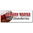thumbnail image 1 of 36" Belgian Waffle with Strawberries Decal Sticker Whip Cream Syrup Breakfast, 1 of 1