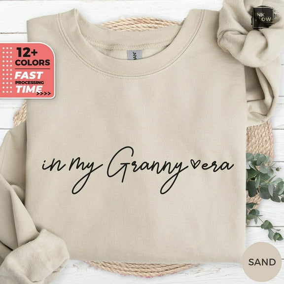 In My Granny Era Sweatshirt, Grandma Sweater, Mothers Day Gift, Cute Gigi Hoodie, Moms, Grandparents Gift, Cute Tee TSHIRT All Size S-5XL