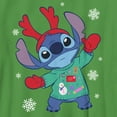 thumbnail image 2 of Boy's Lilo & Stitch Christmas Outfit Stitch  Graphic Tee Kelly Green X Small, 2 of 4