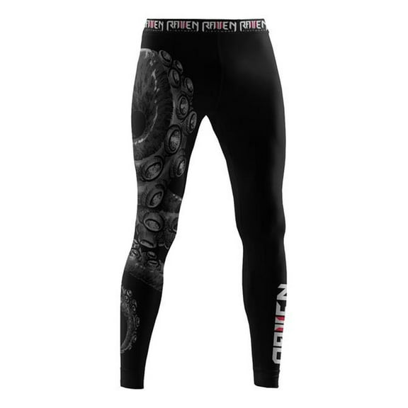Raven Fightwear Men's Kraken Octopus Spats MMA BJJ Black
