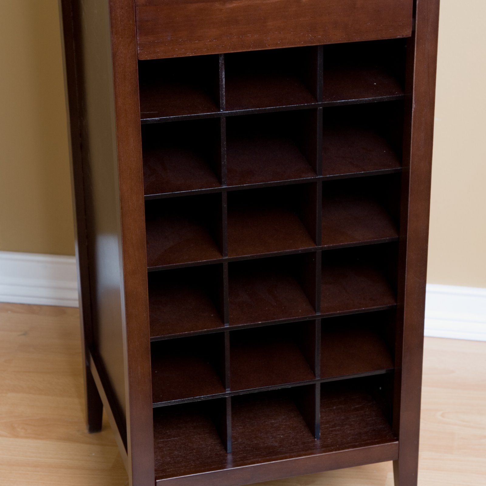 Winsome Wood Willis 18-Bottle Wine Tower With Rack and Shelves, Espresso Finish - image 3 of 4