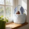 thumbnail image 4 of Easter Egg Storage Baskets Bags, Bunny Ear Polyester Handheld Easter Decoration, Reusable Eco-Friendly Thickened Material, Festive Gift Bag, 4 of 6