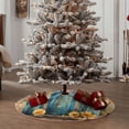 thumbnail image 4 of Sikiie Rustic Blue Vase Blossoms Christmas Tree Skirt, Christmas Tree Decorations, Christmas Decor, Tree Mat Decoration(30-48IN)-30", 4 of 6