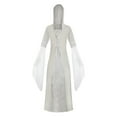 thumbnail image 3 of SOOMLON Medieval Renaissance Dress Women Princess Gown Halloween Cosplay Costumes Vintage Gothic Clothes Court Dress Long Sleeve Dress Plus Size Pagoda Sleeve Dress Wine XXXL, 3 of 9