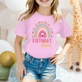 thumbnail image 2 of Povozer Girls Birthday Party T-Shirt Birthday Outfit for Toddler Girls(Pink,3-4Y), 2 of 4