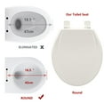 thumbnail image 2 of Toilet Seat, Soft Close Toilet Seat Quiet Lid, Quick-Release Hinges and Quick-Attach Hardware, Apartment Essentials, for Easy Clean and Stain-Resistant, 2 of 7