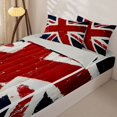 thumbnail image 3 of Manfei Vintage Union Jack Zipper Twin Comforter Sets with Fitted Sheet and 2 Pillowcases,Red White Navy Zipper Bedding Set,Light Gray Reversible,4pcs, 3 of 8