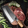 thumbnail image 4 of Kitchen Knife Cleaver Meat Chopping Damascus Asian Stainless Steel Chef Butcher, 4 of 6