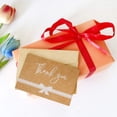 thumbnail image 4 of Brown Kraft Paper Thank You Cards Thank Greeting Card Pack of 12. Includes 6 Different Designs. with Envelopes and 12Pcs Stickers for Wedding,Thanksgiving Day Cards (Thank You Card), 4 of 6