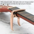 thumbnail image 5 of Uxcell Guitar Capo Aluminum Alloy Rose Gold Color Capo with 4 Picks for Acoustic Guitars, 5 of 5