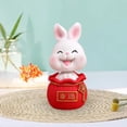 thumbnail image 3 of WLPZXP Chinese Resin Statues Figurine Sculpture, Tabletop Desk Decoration Car Dashboard White Lucky, 3 of 6