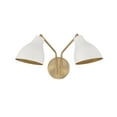 thumbnail image 3 of Trade Winds Layla 2-Light Wall Sconce in White with Natural Brass, 3 of 6