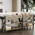 thumbnail image 5 of Aiho 47 "L Console Table  with Drawers, Entryway Table with Storage Shelves, Sofa Table for Living Room, Entryway - Gray, 5 of 10