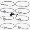 thumbnail image 2 of Disney 925 Sterling Silver Bracelet Moments Sparkling Mickey Mouse Heart Clasp Snake Chain Bracelet for Women DIY Charms Beads23cm Gao Jinjia LED, 2 of 2