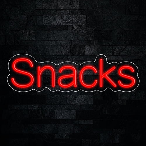 Snacks LED Neon Sign 21"L x 6"H #33409