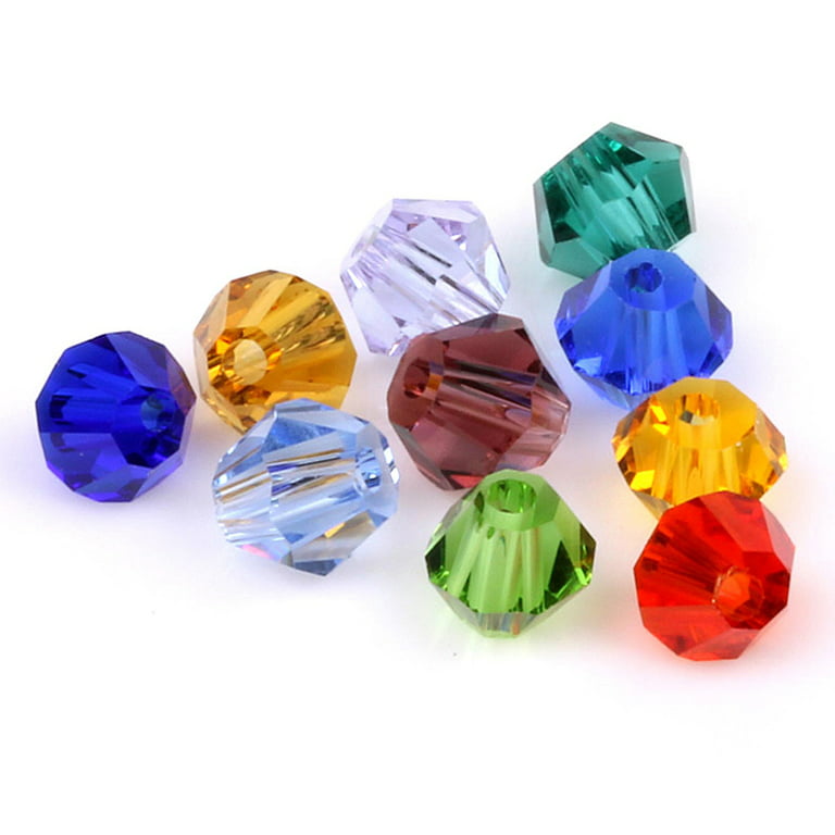 6mm 100pcs Color Mixed Crystal Swarovski Beads Bicone D9X8 S6T6 F5L5 