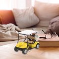 thumbnail image 4 of OUNONA Realistic Yellow Golf Cart Model Alloy Desktop Decoration for Bedroom and Office, 4 of 8